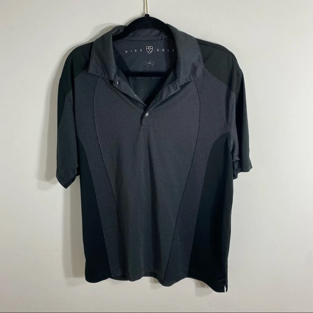 Nike Golf Polo Shirt Large Men’s Gray Black